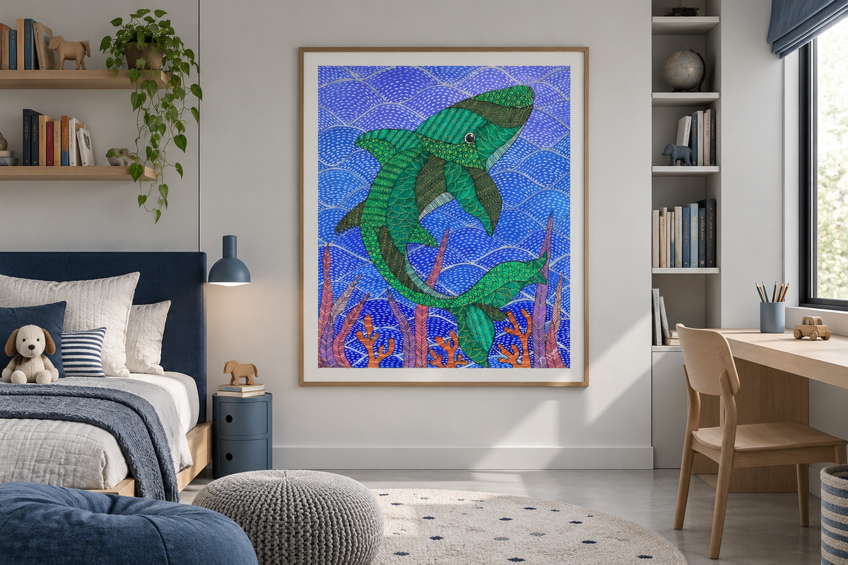Ocean Dance-Original handmade Art Print