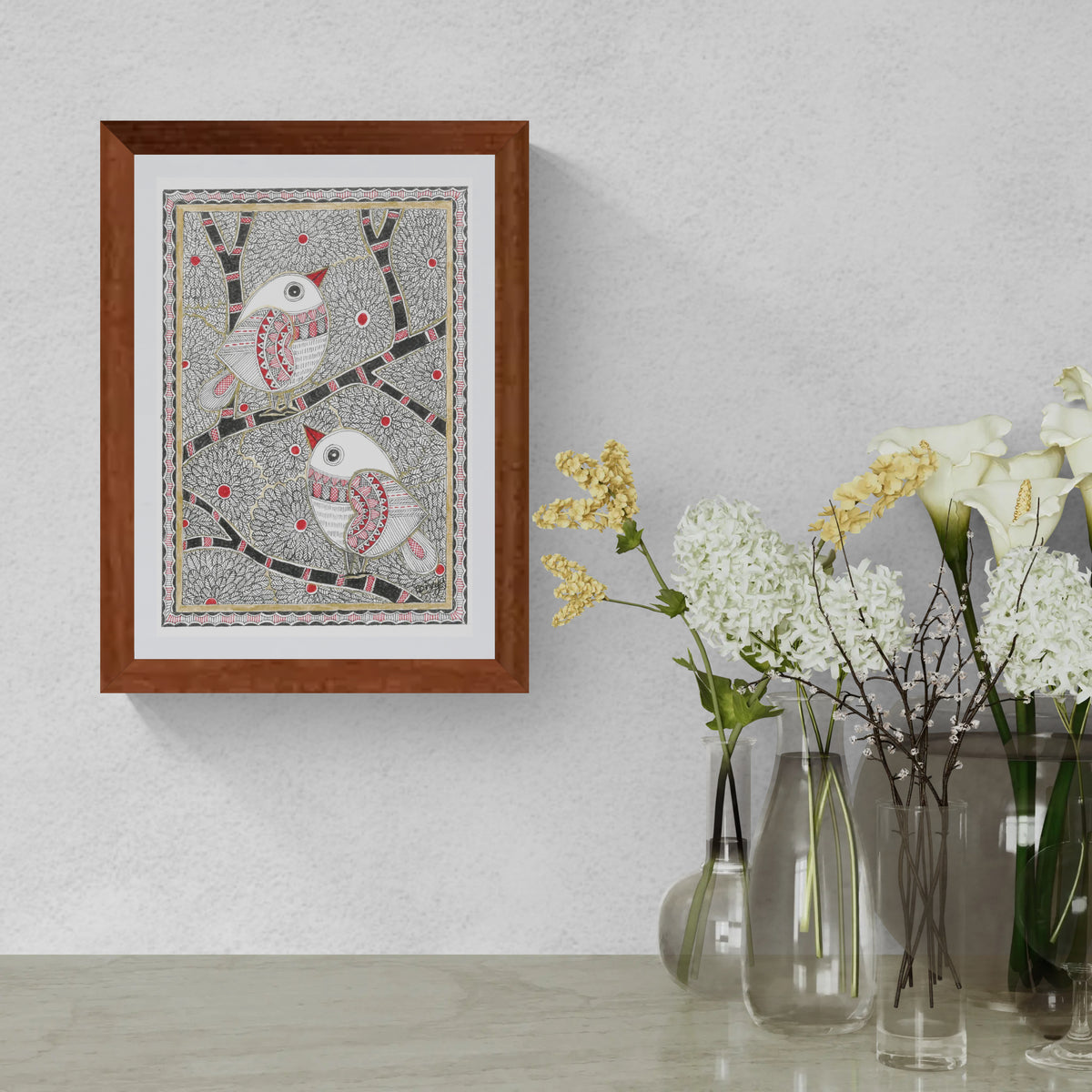 Together We Perch-Original Handmade Art Print