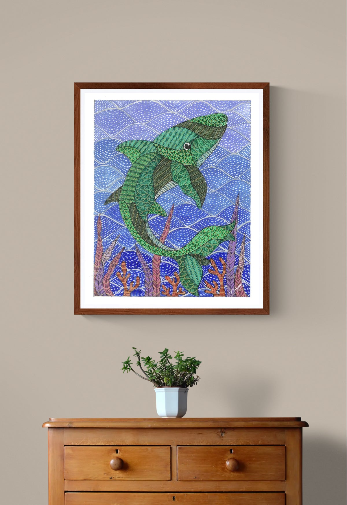 Ocean Dance-Original handmade Art Print