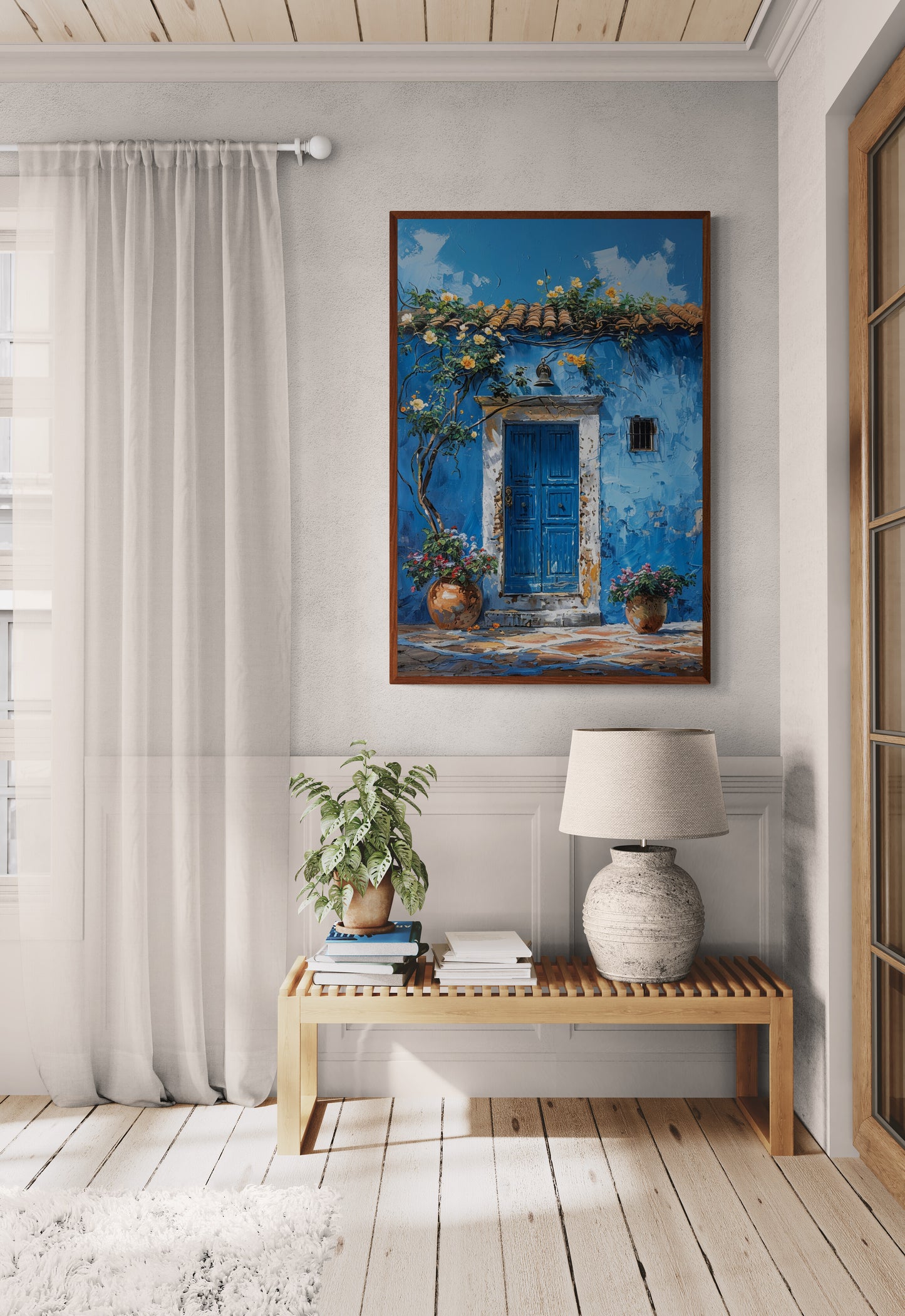 Through the blue door